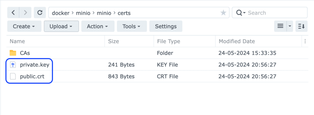 File Station with uploaded files